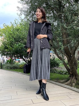 「#オトナカジュアル」｜「アイテム（ブルゾン）」を使った、misaさん（レディース・162cm）の秋コーディネート
