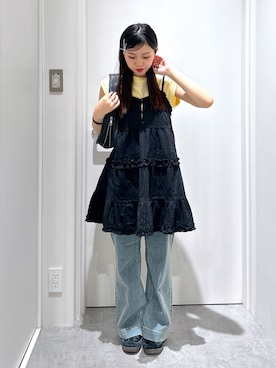 「FREE'S MART（フリーズマート）のアイテム（ワンピース）」を使った、kotomiさん（レディース・156cm）の夏コーディネート