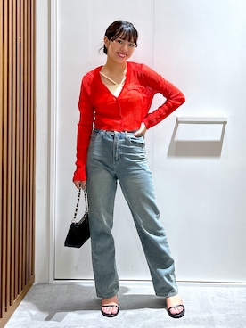 「レッドコーデ」｜kotomiさん（レディース・156cm）の夏コーディネート