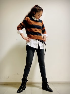 Zoeyさん(レディース・160cm)の冬コーディネート
