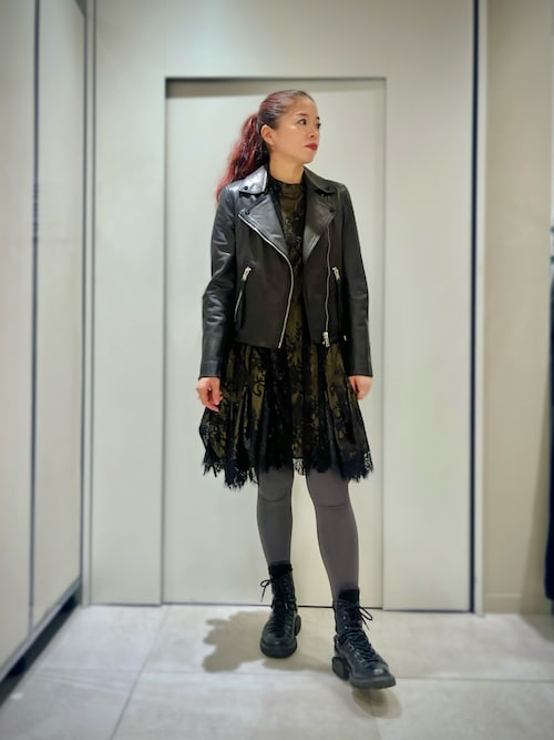allsaints アシンメトリーフラワーワンピース ピンク　レッド ALLSAINTS（オールセインツ） ワンピース 夏 FLEUR TEXTURED