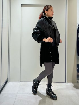 「アイテム（MA-1）」を使った、Zoeyさん（レディース・160cm）の秋コーディネート