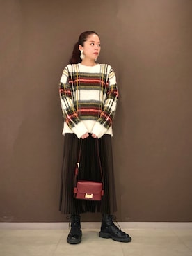 「アラフォーコーデ」｜「アイテム（MA-1）」を使った、Zoeyさん（レディース・160cm）の秋コーディネート