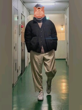 「JUNRED（ジュンレッド）のアイテム（ダウンジャケット/コート）」を使った、ryuryuuuさん（メンズ・184cm）の冬コーディネート