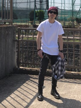 ブーツを使った スキニーデニム のメンズ人気ファッションコーディネート 身長 151cm 160cm Wear
