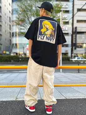 「AVIREX（アヴィレックス）のアイテム（キャップ）」を使った、坂本聖矢さん（メンズ・164cm）の春コーディネート