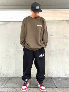 「AVIREX（アヴィレックス）のアイテム（キャップ）」を使った、坂本聖矢さん（メンズ・164cm）の秋コーディネート