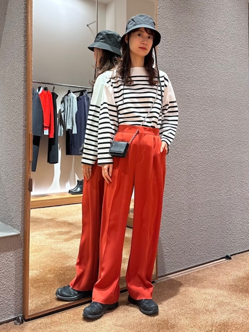 セール】バックサテンジョーゼット スラックス（スラックス