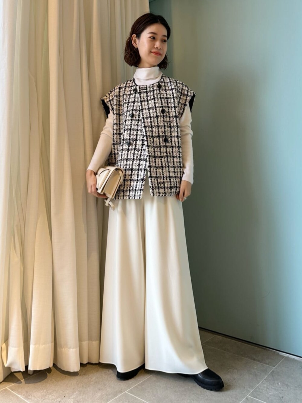 TOMOLLOWLAND collection スラブシェパード コクーンジレ 楽天市場】【SALE／30%OFF】スラブシェパード コクーンジレ