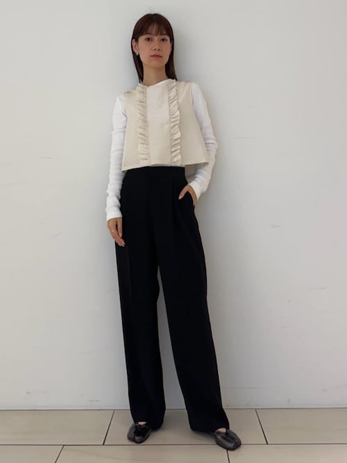 セール】バックサテンジョーゼット スラックス（スラックス