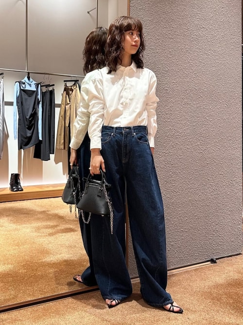 美品 24AW Edition エディション トゥモローランド スーピマコットン スカーフタイブラウス 長袖 シャツ 34-01-44-01002 34 ホワイト レディース 古着 中古 スーピマコットン スカーフタイブラウス｜トゥモローランド 公式通販