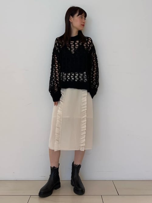 Edition（エディション） スカート グロッシーフリル タイトスカート