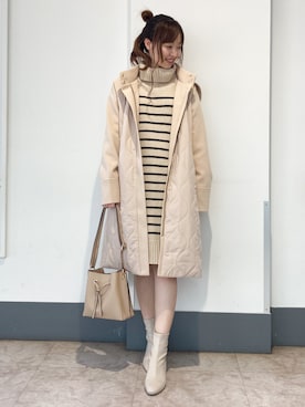 「ドレスキップ」｜「アイテム（その他アウター）」を使った、はるなさん（レディース・159cm）の冬コーディネート