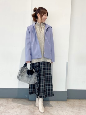「ドレスキップ」｜「アイテム（その他アウター）」を使った、はるなさん（レディース・159cm）の冬コーディネート