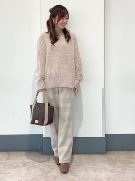「DRESKIP（ドレスキップ）のアイテム（ブーツ）」を使った、はるなさん（レディース・159cm）の冬コーディネート