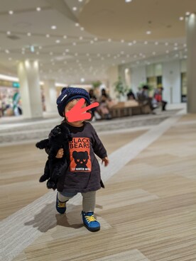 「アイテム（おもちゃ）」を使った、ちえさん（キッズ・80cm）の春コーディネート