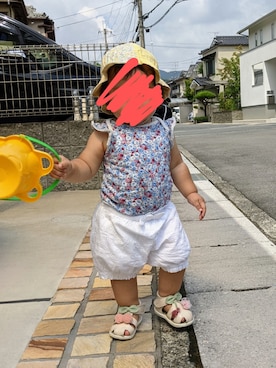 「RAGMART（ラグマート）のアイテム（帽子）」を使った、ちえさん（キッズ・80cm）の夏コーディネート