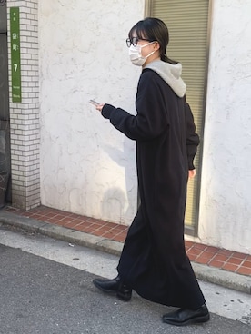 yuka tsudaさん（レディース・160cm）の冬コーディネート