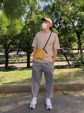 「plain-me（プレインミー）のアイテム（チノパンツ）」を使った、HowardZzzさん（メンズ・175cm）の春コーディネート