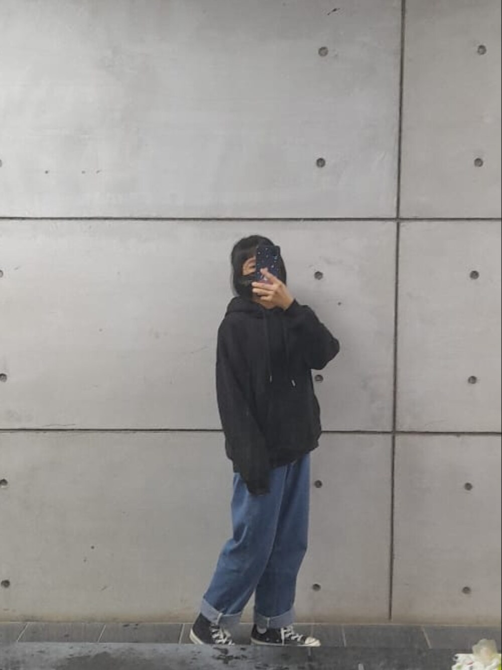 「短髪」｜「no brandのアイテム（トップス、ブラック系）」を使った、うさぎ🐰さん（レディース・147cm）の春コーディネートの1枚目の写真