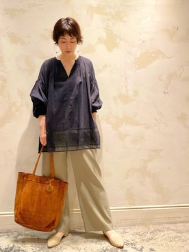 「インド綿」｜konnoooatsukoooさん（レディース・162cm）の夏コーディネート