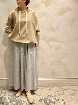 「BEARDSLEY」｜「アイテム（その他アウター）」を使った、konnoooatsukoooさん（レディース・162cm）の夏コーディネート