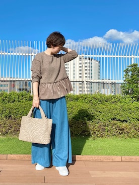 「BEARDSLEY」｜「アイテム（その他シューズ）」を使った、konnoooatsukoooさん（レディース・162cm）の夏コーディネート