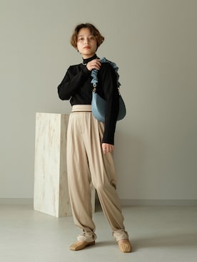 「Bab（バブ）のアイテム（パンツ）」を使った、Bab pressさん（レディース・155cm）の秋コーディネート