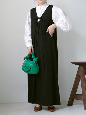 「babcode」｜「アイテム（ワンピース/ドレス）」を使った、Bab pressさん（レディース・160cm）の冬コーディネート