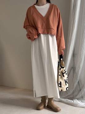 「Bab（バブ）のアイテム（バッグ）」を使った、Bab pressさん（レディース・160cm）の冬コーディネート