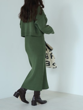 「babcode」｜「アイテム（ワンピース/ドレス）」を使った、Bab pressさん（レディース・157cm）の冬コーディネート
