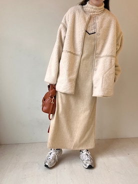 「NEWBALANCE」｜「アイテム（ブルゾン）」を使った、Bab pressさん（レディース・160cm）の冬コーディネート