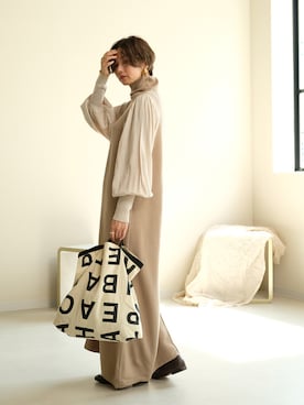 「Bab（バブ）のアイテム（バッグ）」を使った、Bab pressさん（レディース・160cm）の秋コーディネート