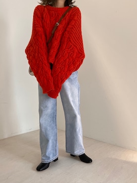 「Bab（バブ）のアイテム（パンツ）」を使った、Bab pressさん（レディース・155cm）の冬コーディネート