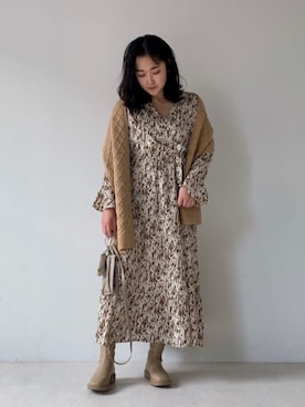 「Bab（バブ）のアイテム（バッグ）」を使った、Bab pressさん（レディース・163cm）の冬コーディネート