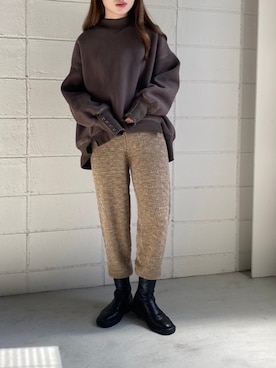 「Bab（バブ）のアイテム（パンツ）」を使った、Bab pressさん（レディース・160cm）の冬コーディネート