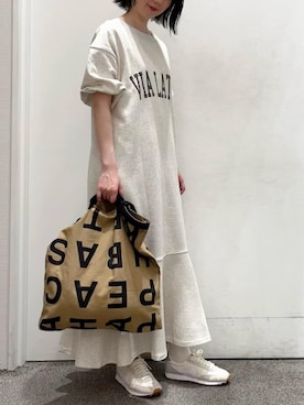 「Bab（バブ）のアイテム（バッグ）」を使った、Bab pressさん（レディース・160cm）の夏コーディネート