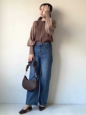 「Bab（バブ）のアイテム（パンツ）」を使った、Bab pressさん（レディース・157cm）の秋コーディネート