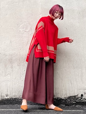 「MILLION CARATS（ミリオンカラッツ）のアイテム」を使った、まりえってぃ【個性派マニッシュ】さん（レディース・156cm）の秋コーディネート