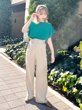 「MILLION CARATS（ミリオンカラッツ）のアイテム」を使った、まりえってぃ【個性派マニッシュ】さん（レディース・156cm）の夏コーディネート