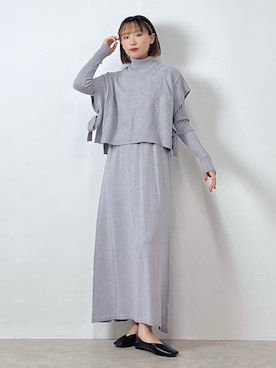 「アイテム（ワンピース/ドレス）」を使った、まりえってぃ【個性派マニッシュ】さん（レディース・156cm・20代）の秋コーディネート