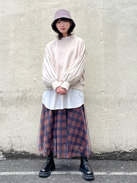 まりえってぃ【個性派マニッシュ】さん(レディース・156cm)の冬コーディネート