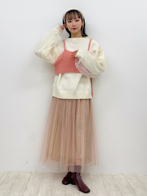 セール】フェザーニットビスチェセットワンピース（ワンピース