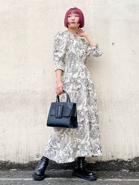 「カットオフ」｜「アイテム（ワンピース/ドレス）」を使った、まりえってぃ【個性派マニッシュ】さん（レディース・156cm）の秋コーディネート