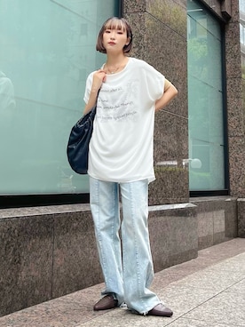 「MILLION CARATS（ミリオンカラッツ）のアイテム」を使った、まりえってぃ【個性派マニッシュ】さん（レディース・156cm）の夏コーディネート