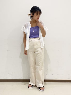 「西宮ガーデンズ」｜ohmori anzuさん（レディース・154cm）の夏コーディネート