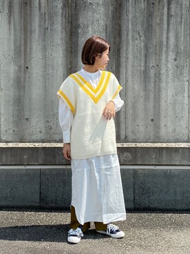 「ベストコーデ」｜「アイテム（シャツワンピース）」を使った、ohmori anzuさん（レディース・154cm）の秋コーディネート