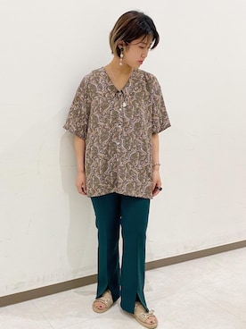 「西宮ガーデンズ」｜ohmori anzuさん（レディース・154cm）の夏コーディネート