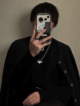 「Ellno Loset（エルノロゼット）のアイテム（ネックレス）」を使った、ratoさん（メンズ・164cm）の冬コーディネート