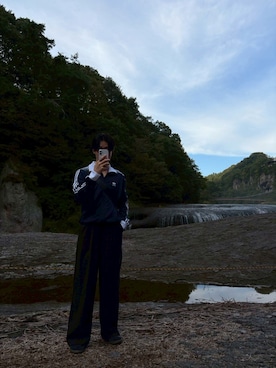 「アイテム（ジャージ）」を使った、taiga803さん（メンズ・177cm）の秋コーディネート